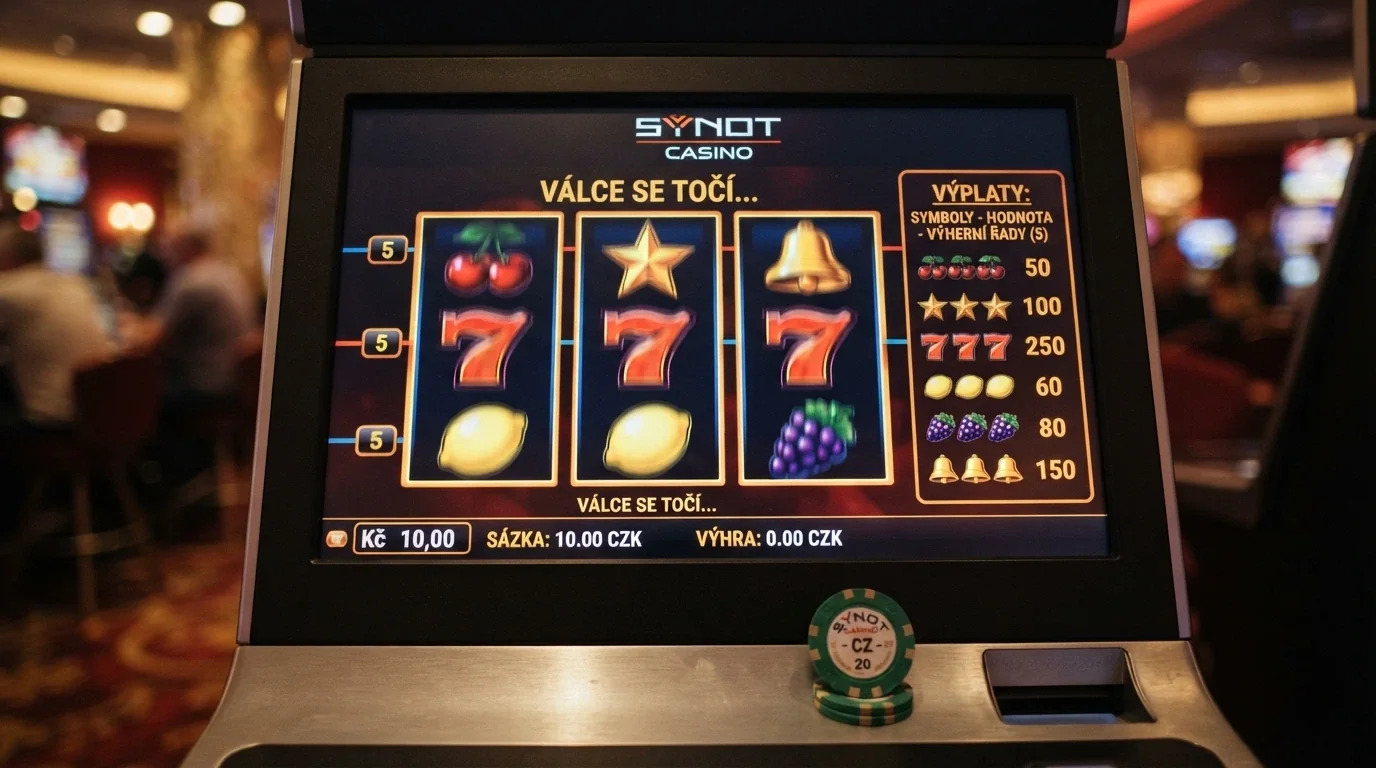 Výherní automat s vysokým RTP v českém online casinu — detail hrací plochy a výplatní tabulky