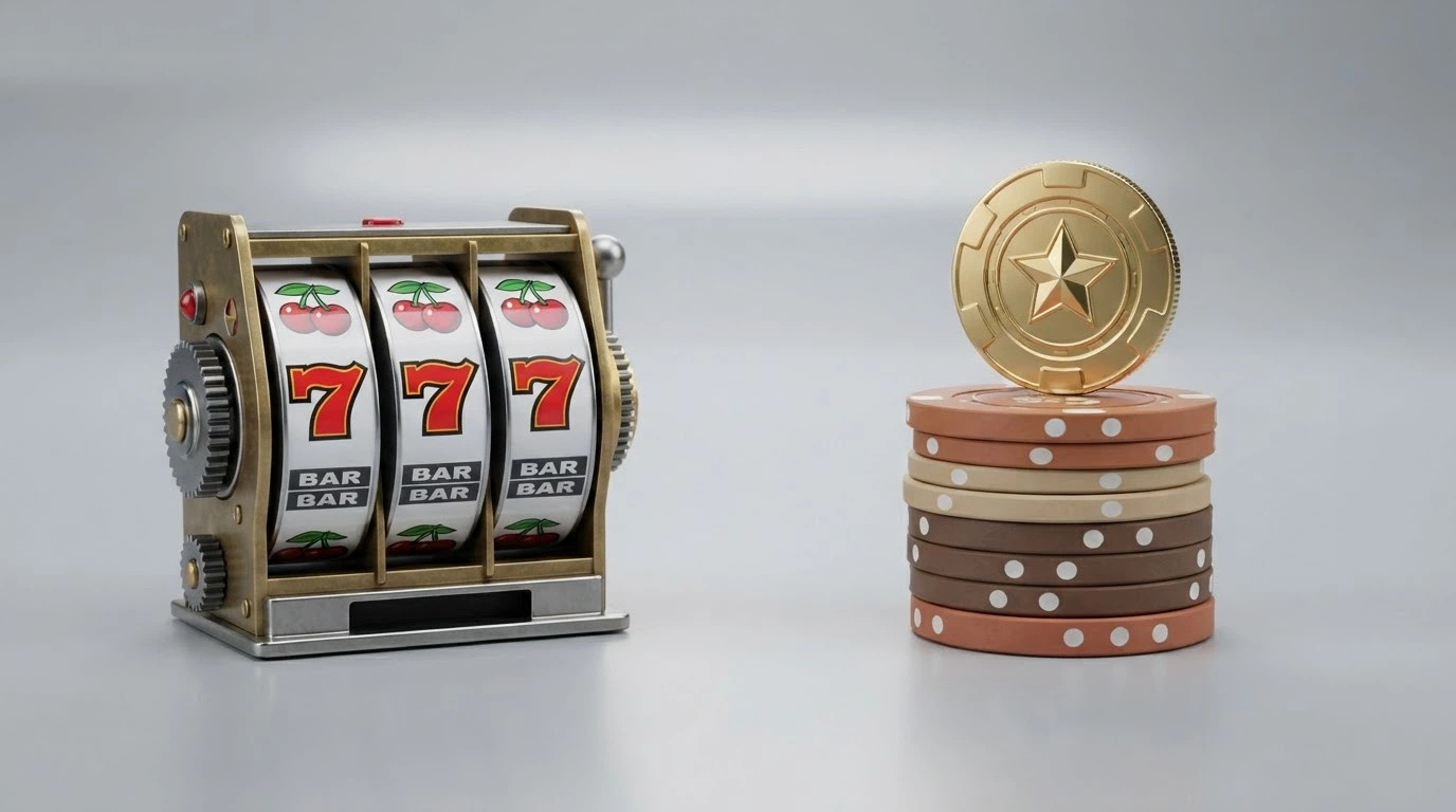 Dvě dlaždice vedle sebe: symboly válců automatu a bankovka s ikonou dárku