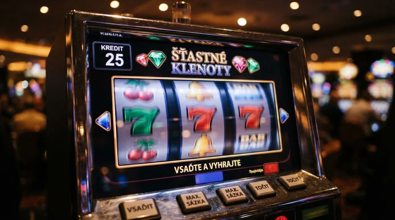Výherní automat s roztočenými válci a zvýrazněným počítadlem volných otočení