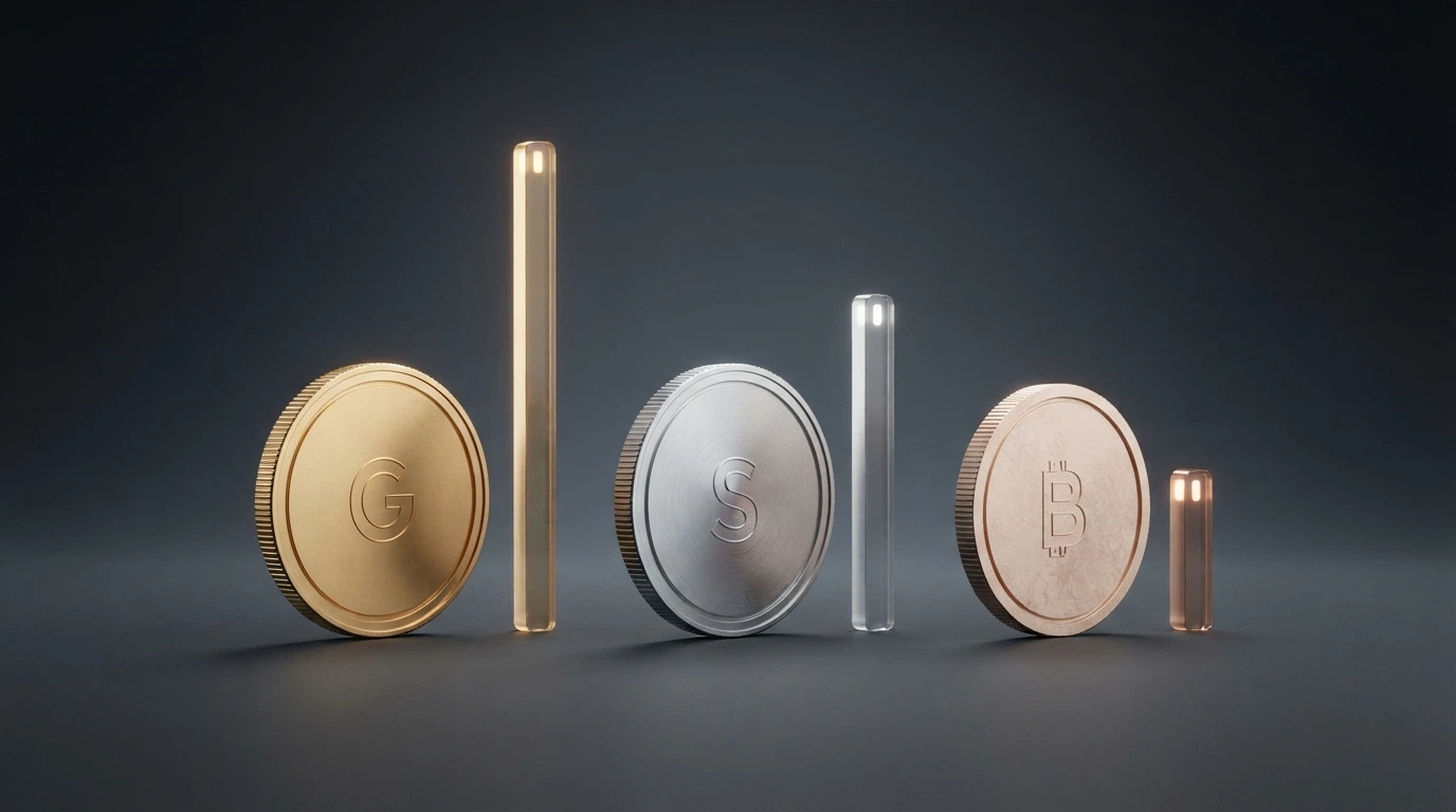 Tři kryptoměny — bitcoin, ethereum, litecoin — každá s vizualizací rychlosti transakce