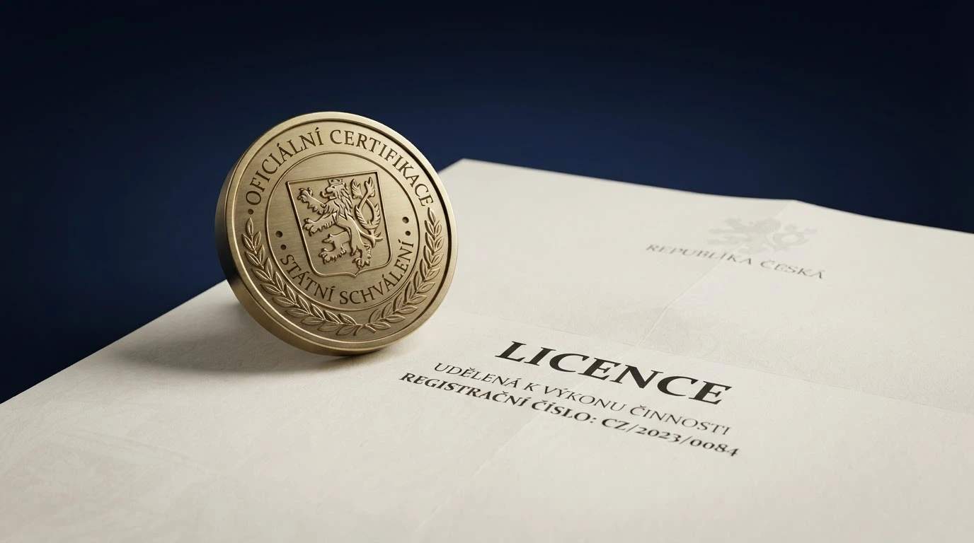 Úřední dokument nebo pečeť Ministerstva financí ČR v kontextu hazardní licence
