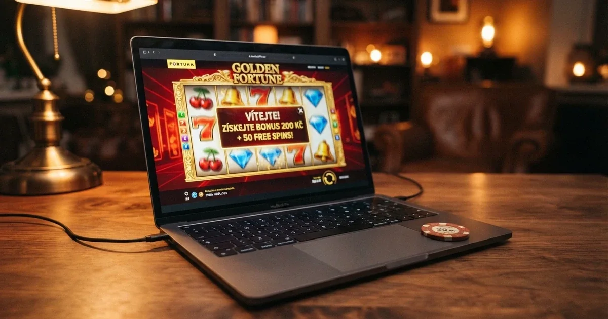 Přehled casino bonusů za registraci na obrazovce počítače s logy českých online casin