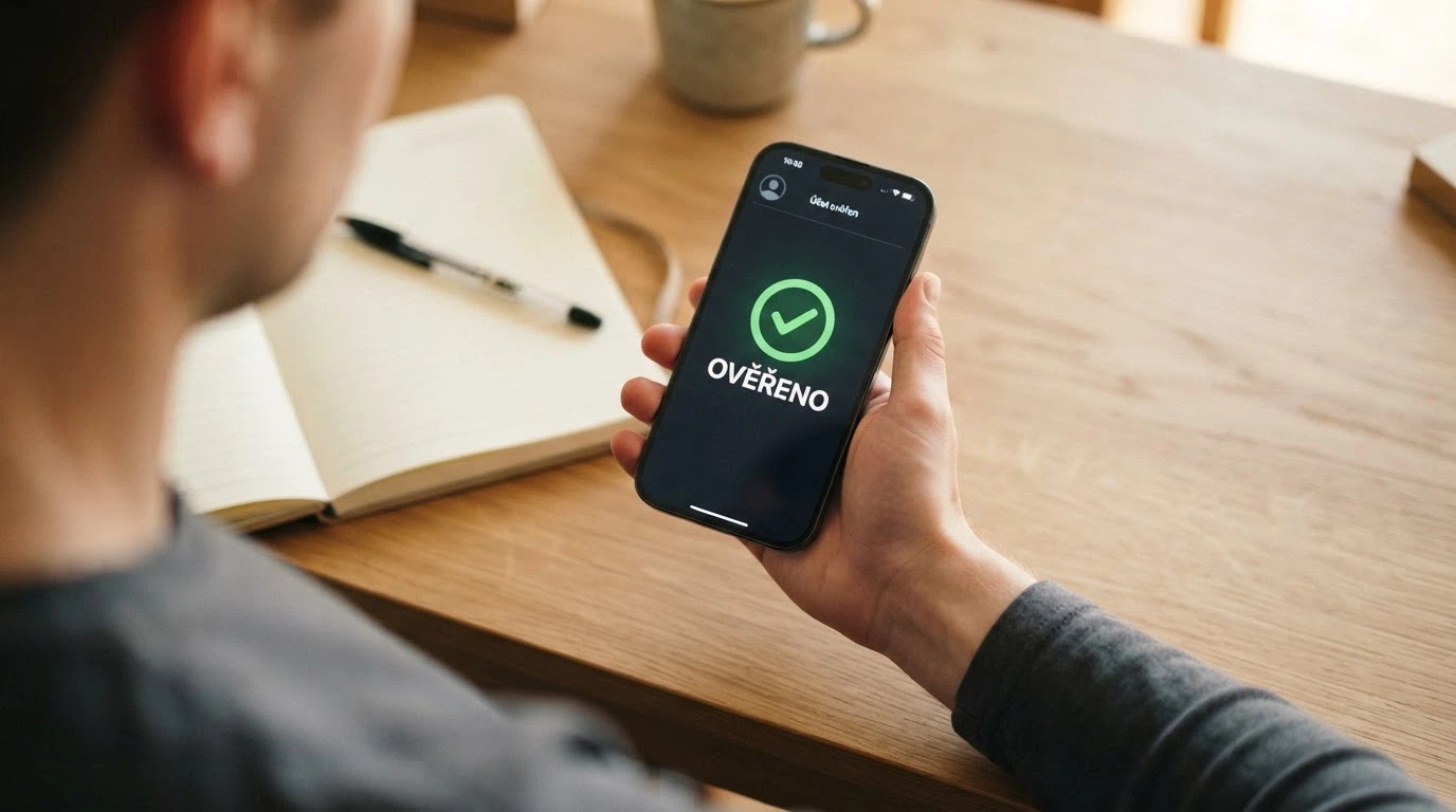 Rozhraní ověření totožnosti přes BankID na obrazovce mobilu vedle registračního formuláře casina