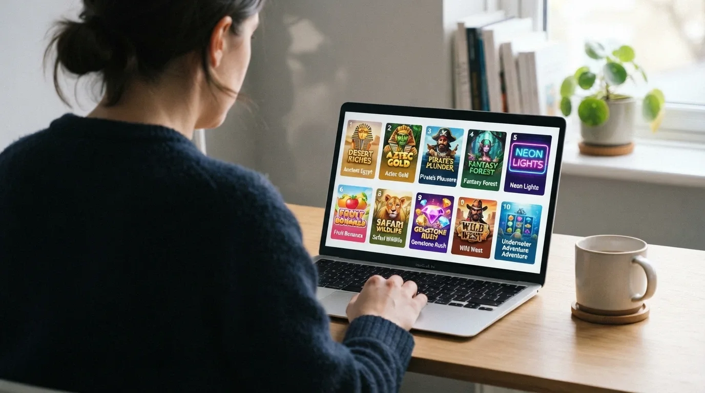Koláž log deseti srovnávaných českých licencovaných online casin uspořádaných do mřížky