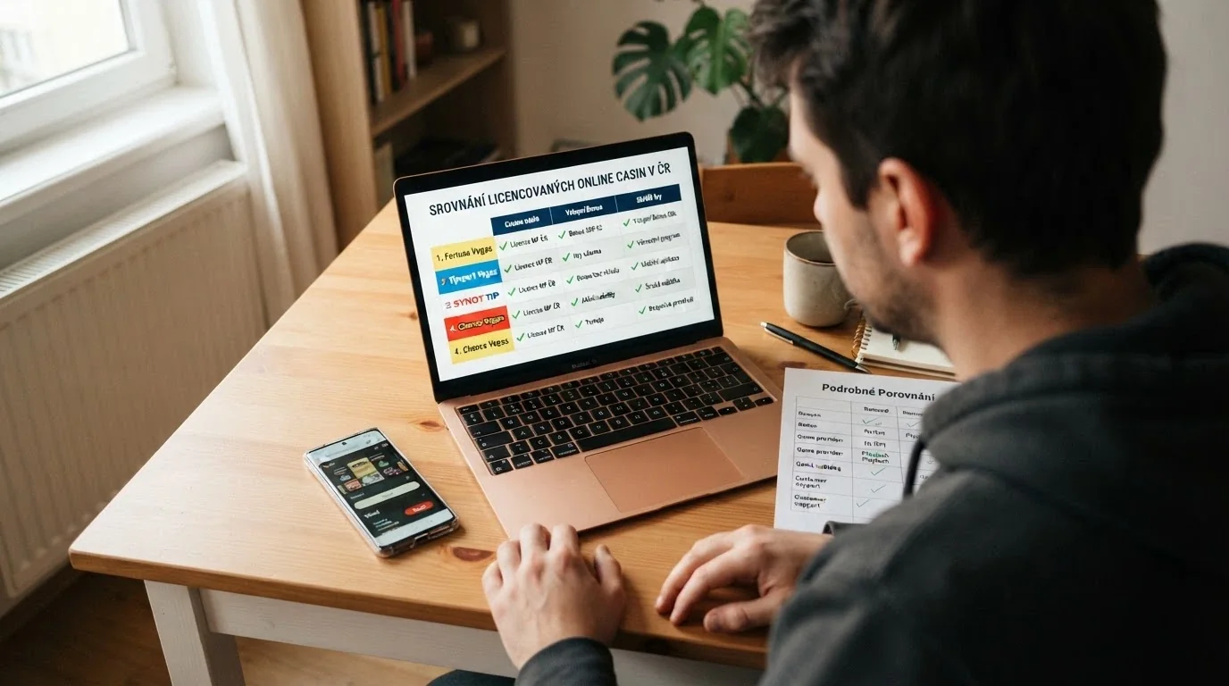 Přehledná tabulka s logy a klíčovými parametry deseti českých online casin podporujících SMS vklad