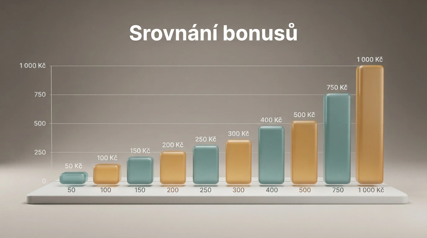Srovnávací přehled registračních bonusů deseti licencovaných českých kasin